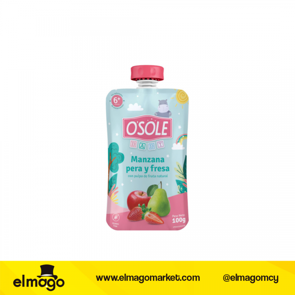 Compota De Manz/Pera/Fresa Osole 100Gr