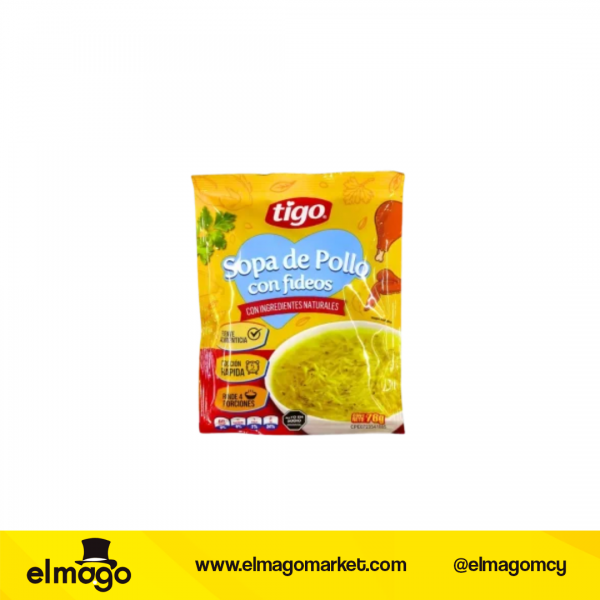 Sopa Pollo C/Fideos Tigo 76Gr