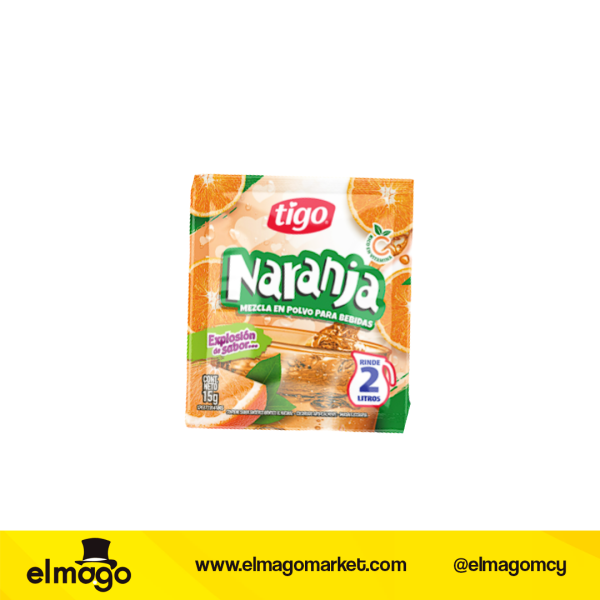 Bebida E/P Naranja Tigo 15Gr